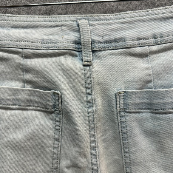 OAT New York Jeans Womens Size 8/29 Light Blue High Rise Wide Leg Baggy Raw Hem - Picture 5 of 10